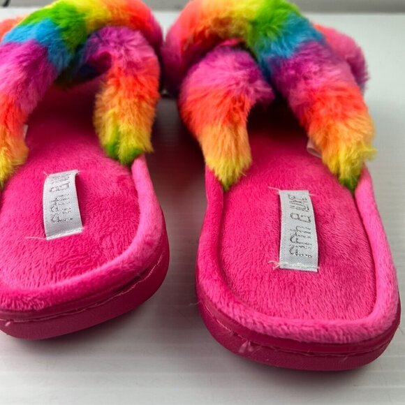 Fifth & Luxe Rainbow X Band Slippers Size 9 Fuchsia Pink - Picture 7 of 13